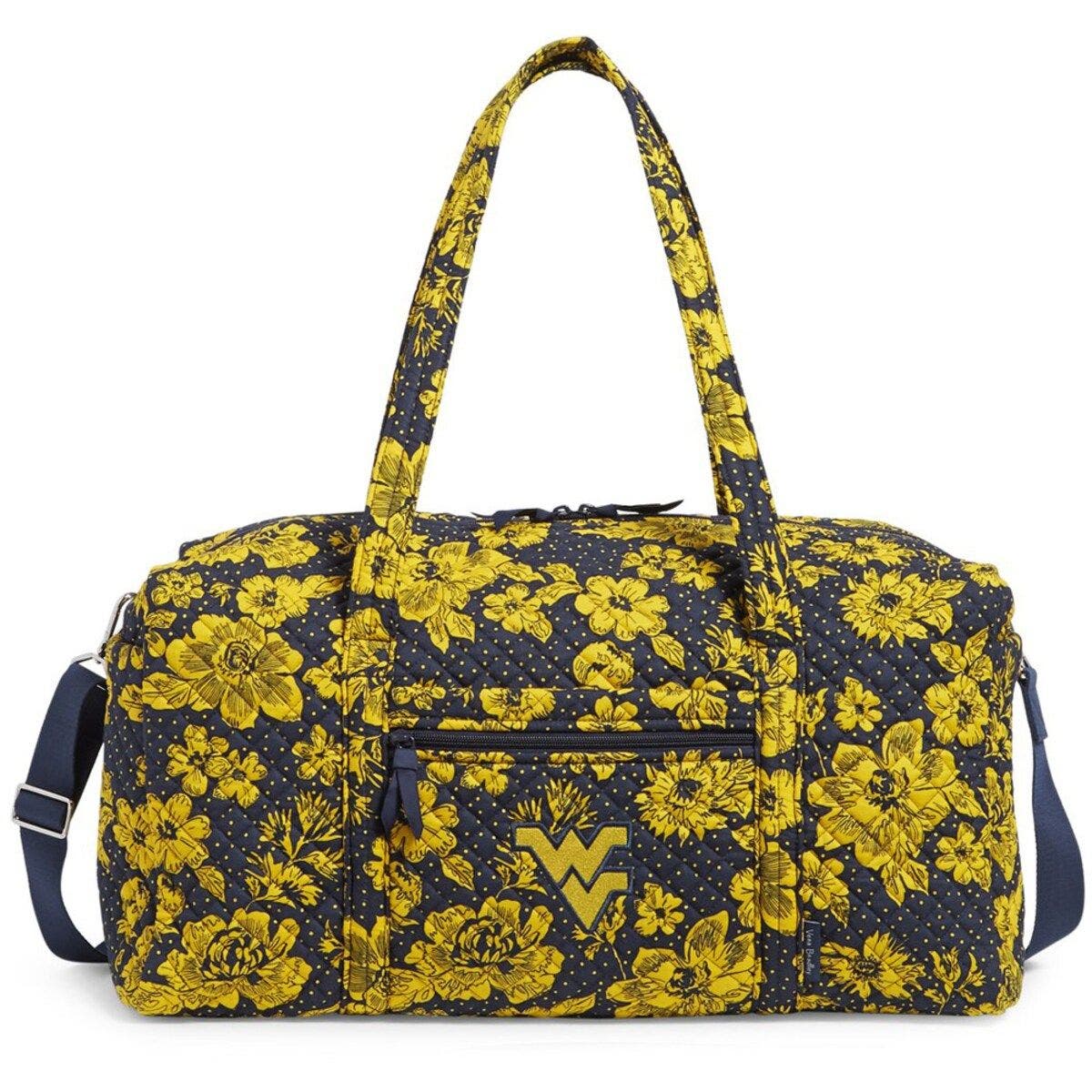 VERA BRADLEY West Virginia Mountaineers Rain Garden Large Travel Duffel Bag, Main, color, 