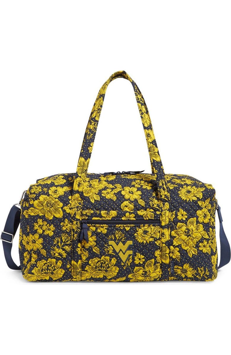VERA BRADLEY West Virginia Mountaineers Rain Garden Large Travel Duffel Bag, Main, color,