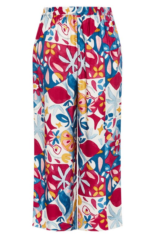 City Chic Athena Printed Wide Leg Pants