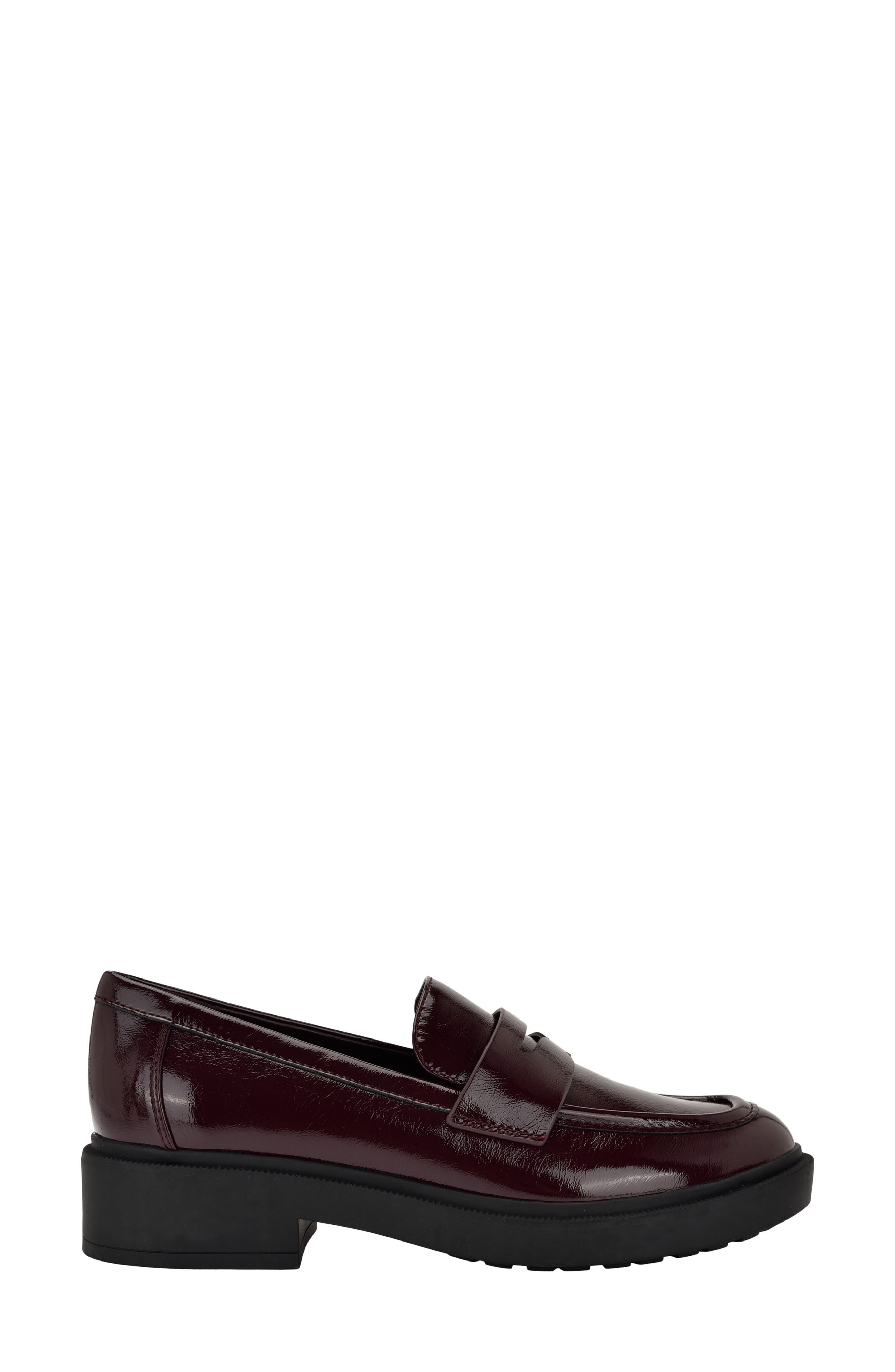 Otinya Penny Loafer, Alternate, color, DARK RED