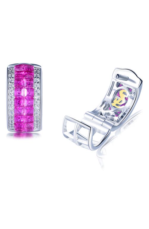 Suzy Levian Cubic Zirconia Huggie Hoop Earrings