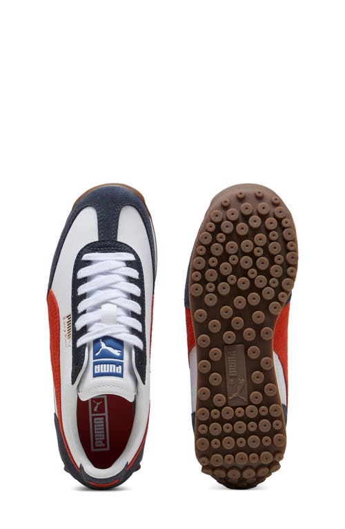 Puma Kids' Easy Rider Sneaker In White-red Fire