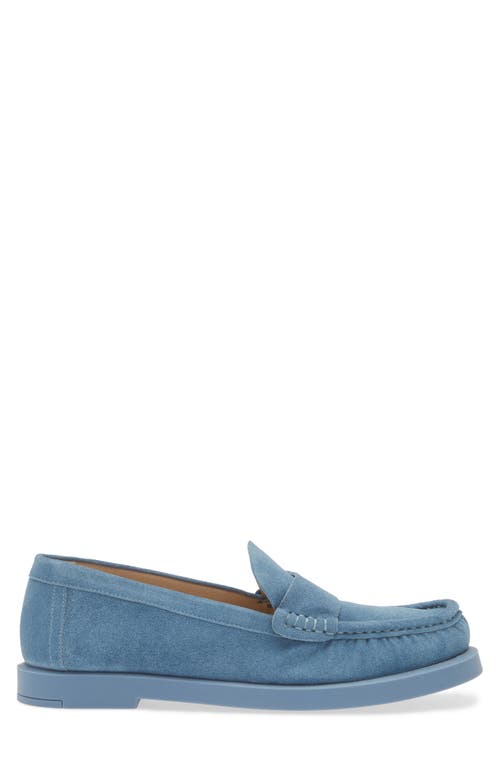 Stuart Weitzman Blake Luxe Suede Slip-on Loafers In Blue Steel