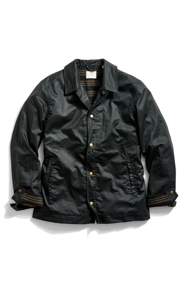 Harrison Water Repellent Waxed Cotton Jacket, Main, color, DARK ROSIN