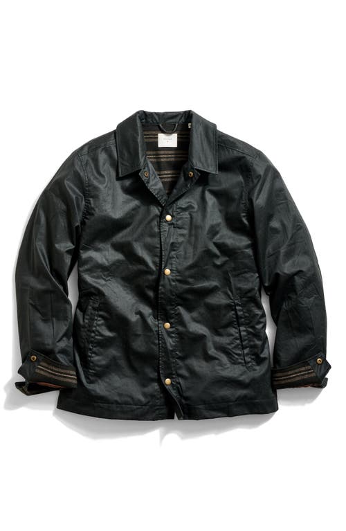 Billy Reid Harrison Water Repellent Waxed Cotton Jacket In Black