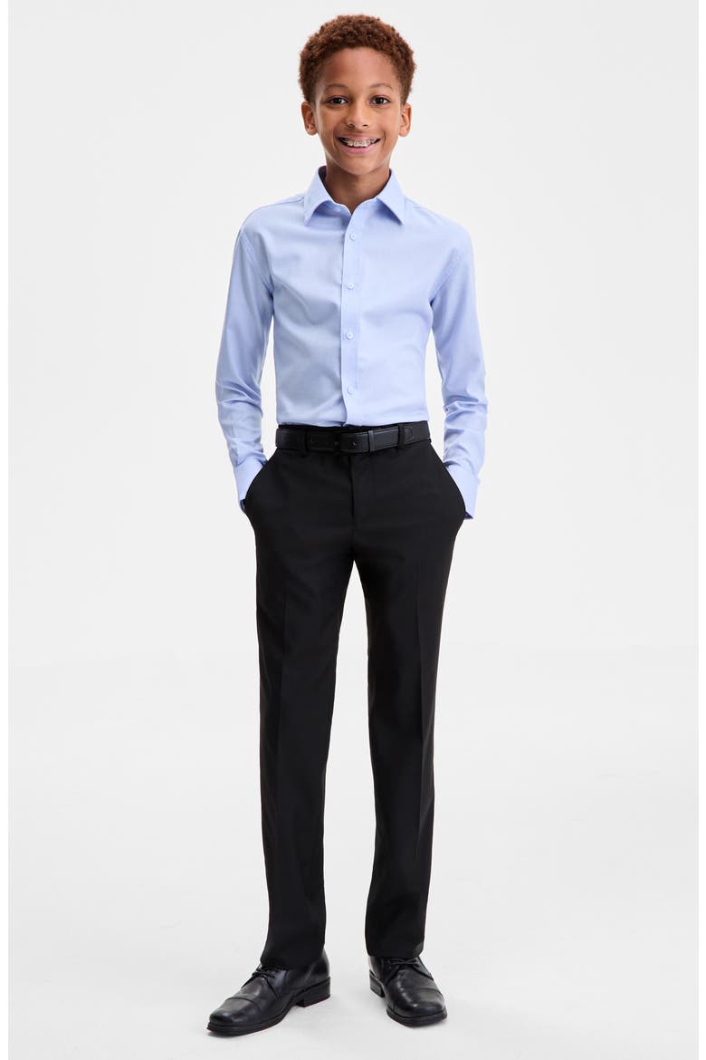 Kids' Tonal Stripe Dress Shirt, Alternate, color, BLUE