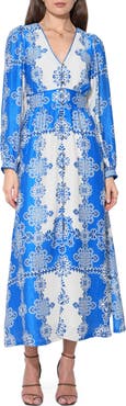 Adelyn Rae Athena Long Sleeve Maxi Dress