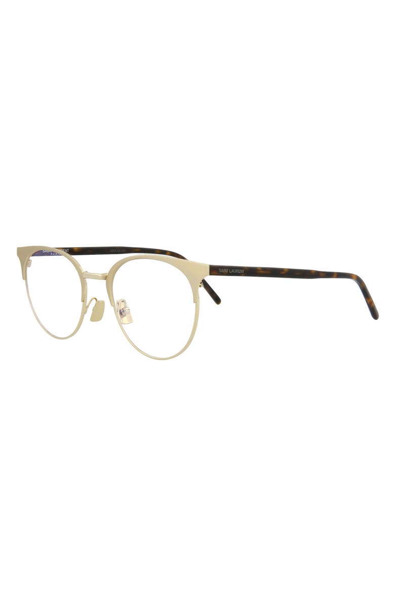 Saint Laurent 52mm Round Optical Frames, Alternate, color, 