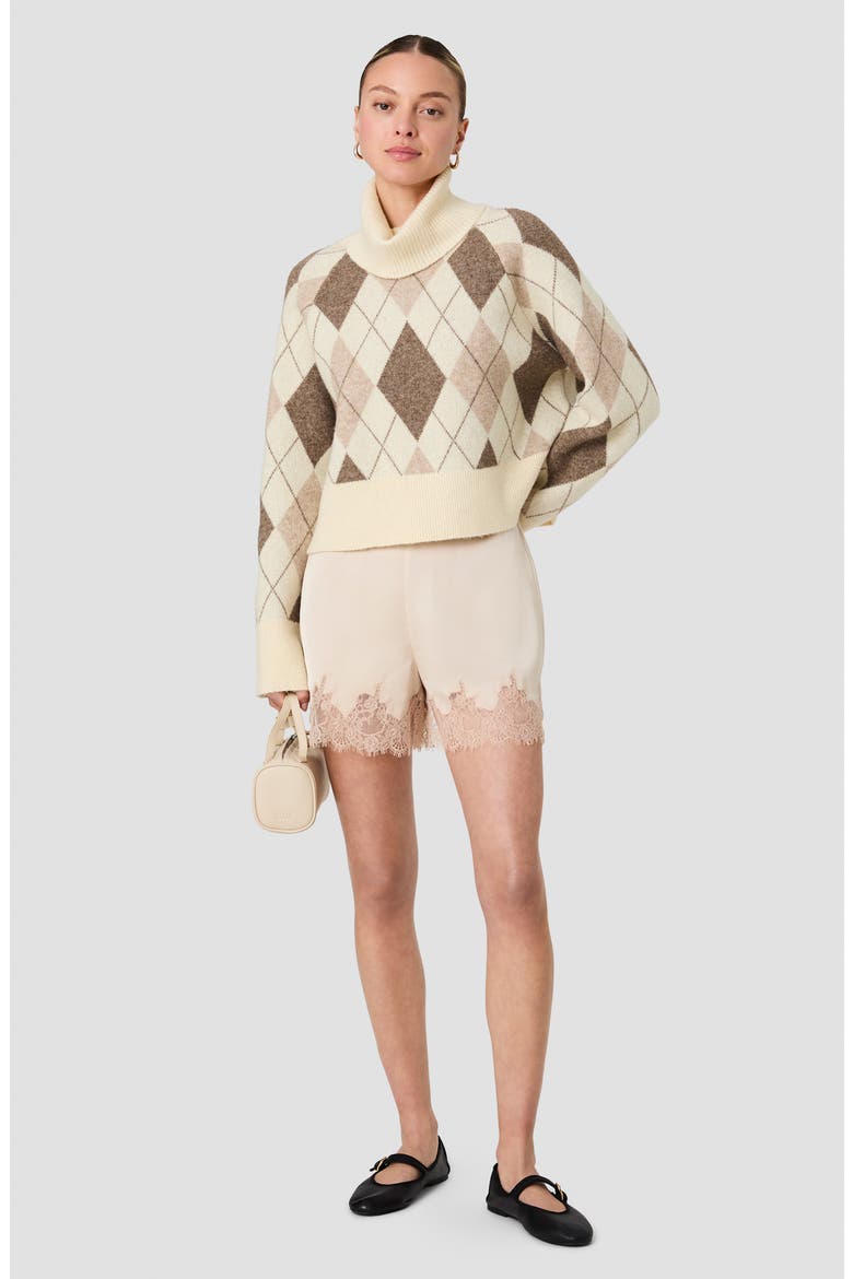 Koda Argyle Jacquard Turtleneck Sweater, Alternate, color, OVERSIZED ARGYLE