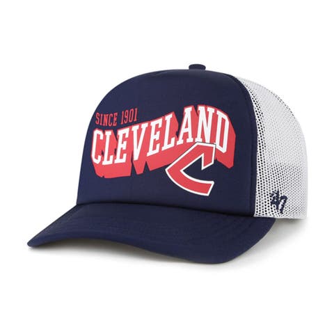 Men's '47 Navy Cleveland Guardians Meander Foam Trucker Snapback Hat