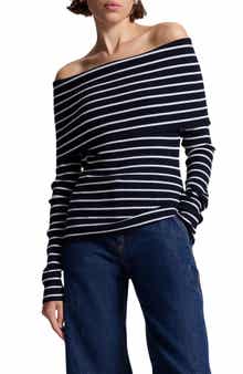 A.L.C. Evelyn Off the Shoulder Merino Wool Blend Sweater