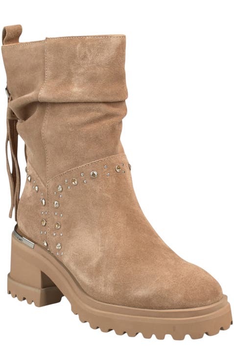 Wide Heel Ankle Boot Studs