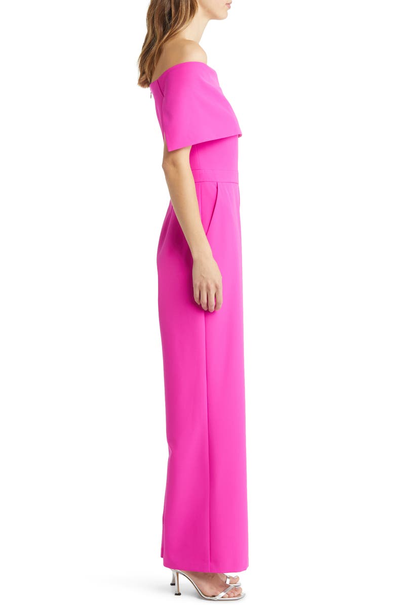 Vince Camuto Off the Shoulder Jumpsuit, Alternate, color, Hot Pink