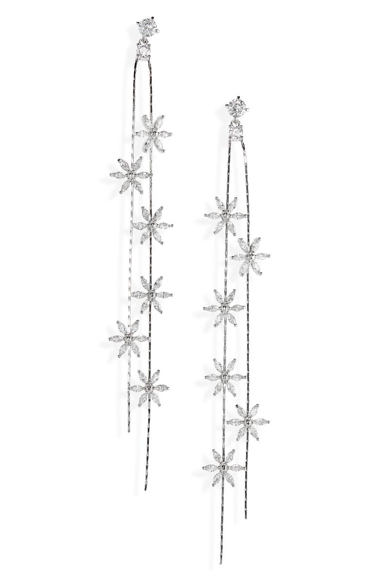 Shashi Whisper Crystal Linear Drop Earrings, Main, color, 