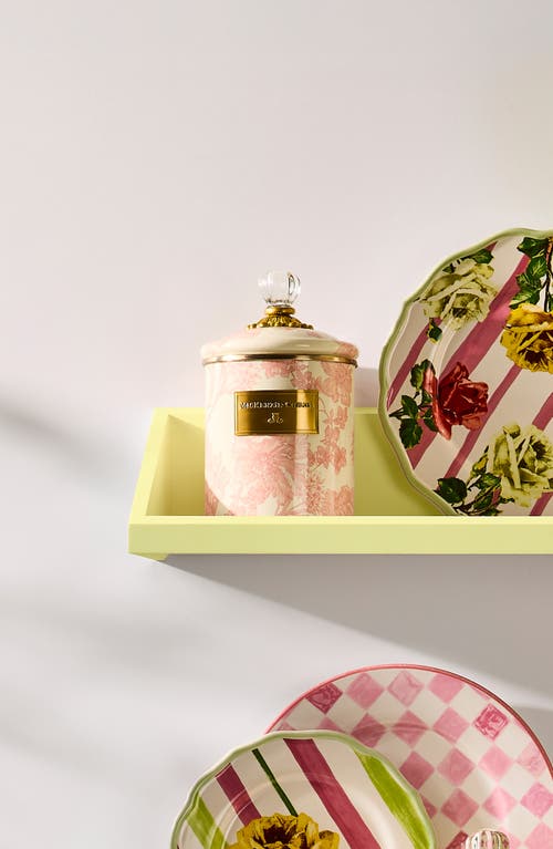 Mackenzie-childs Mackenzie Childs Medium Rosy English Canister In Pink