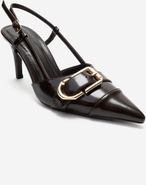 Prologue Shoes Noen Buckle Pointed Toe Stiletto Pump