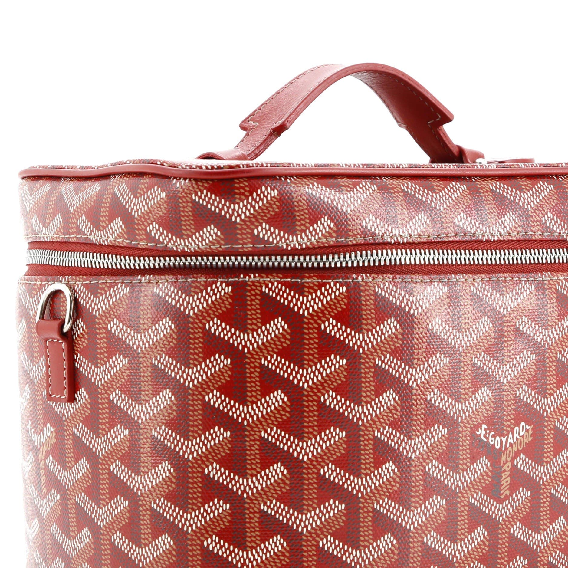 Pre-Owned Goyard Muse Vanity Case Coated Canvas, Alternate, color, Red