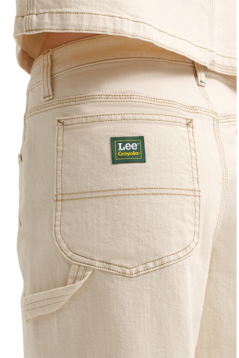 x Crayola Carpenter High Rise Straight Leg Jeans, Alternate, color, ECRU