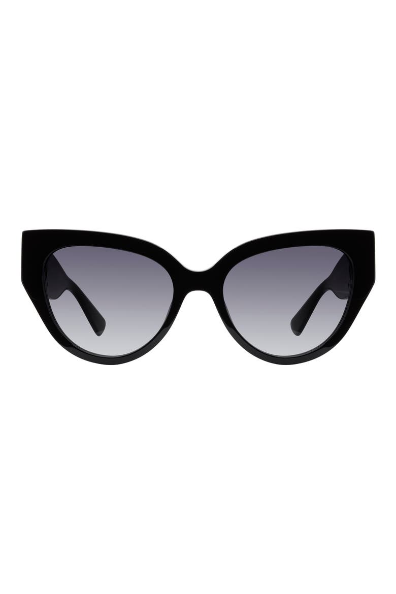 54mm Cat Eye Sunglasses, Main, color, BLACK/ SMOKE GRADIENT