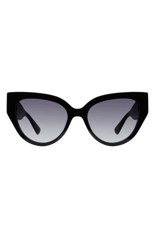Kurt Geiger Cat Eye Sunglasses, 60mm In Black/smoke Gradient