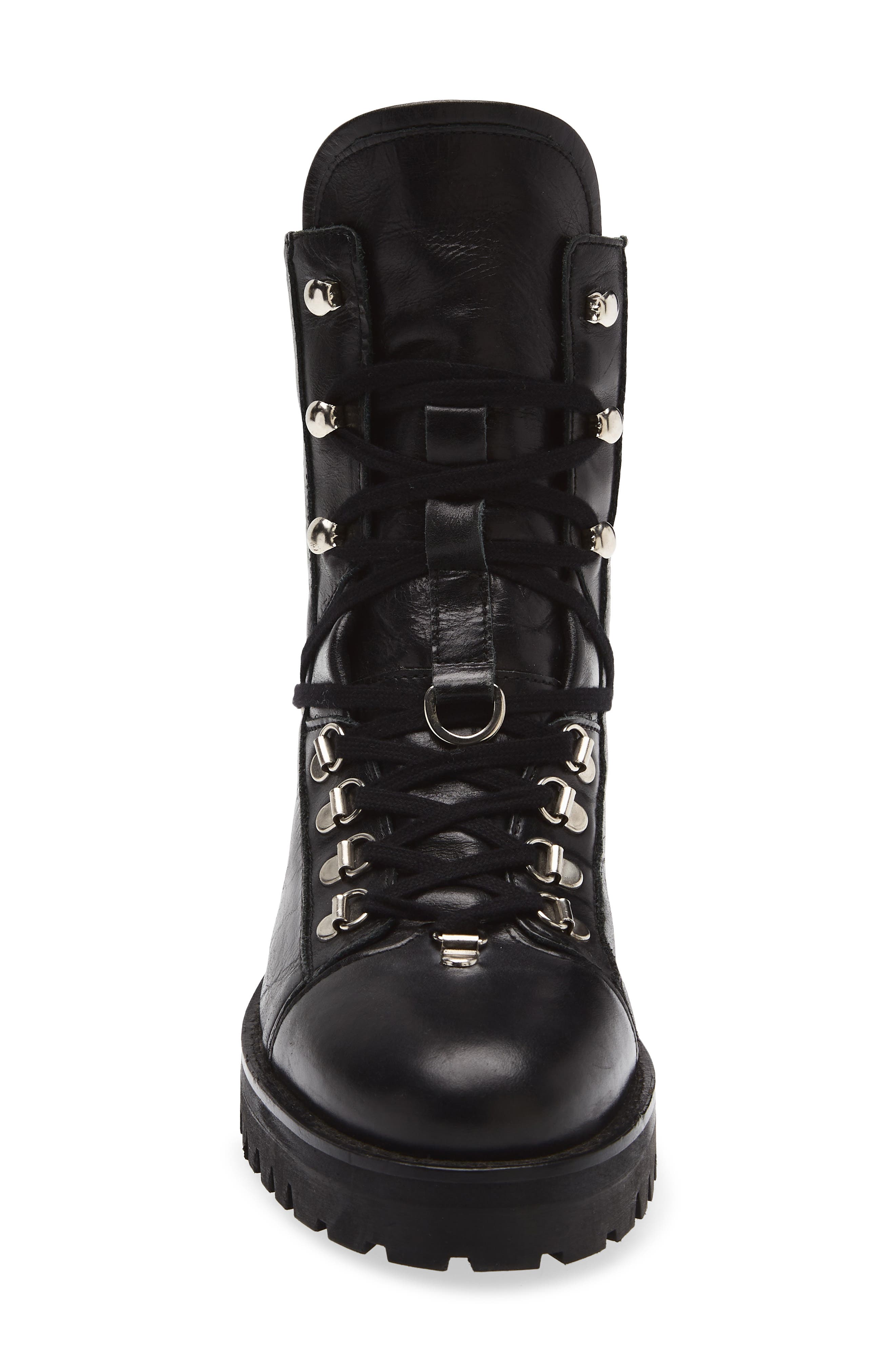 AllSaints Franka Lug Sole Boot, Alternate, color, Black