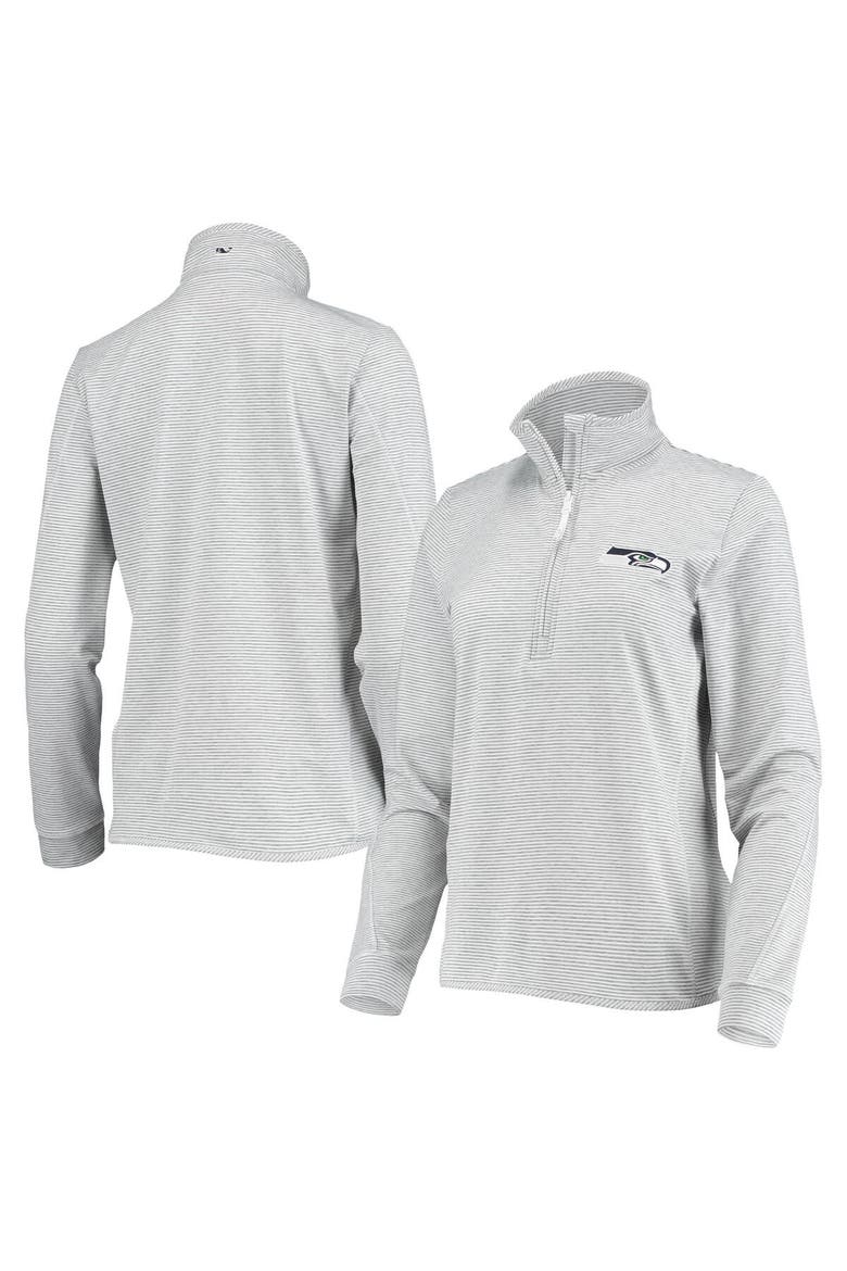 Women's Vineyard Vines Heather Gray Seattle Seahawks Sankaty Shep Half-Zip Pullover Top, Main, color, Heather Gray