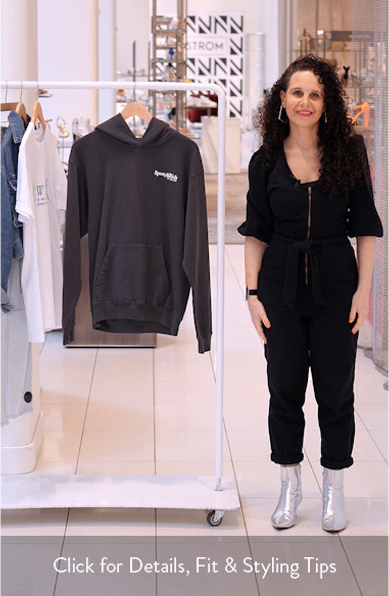 HWCNY Oversize Cotton Fleece Graphic Hoodie, sales video thumbnail