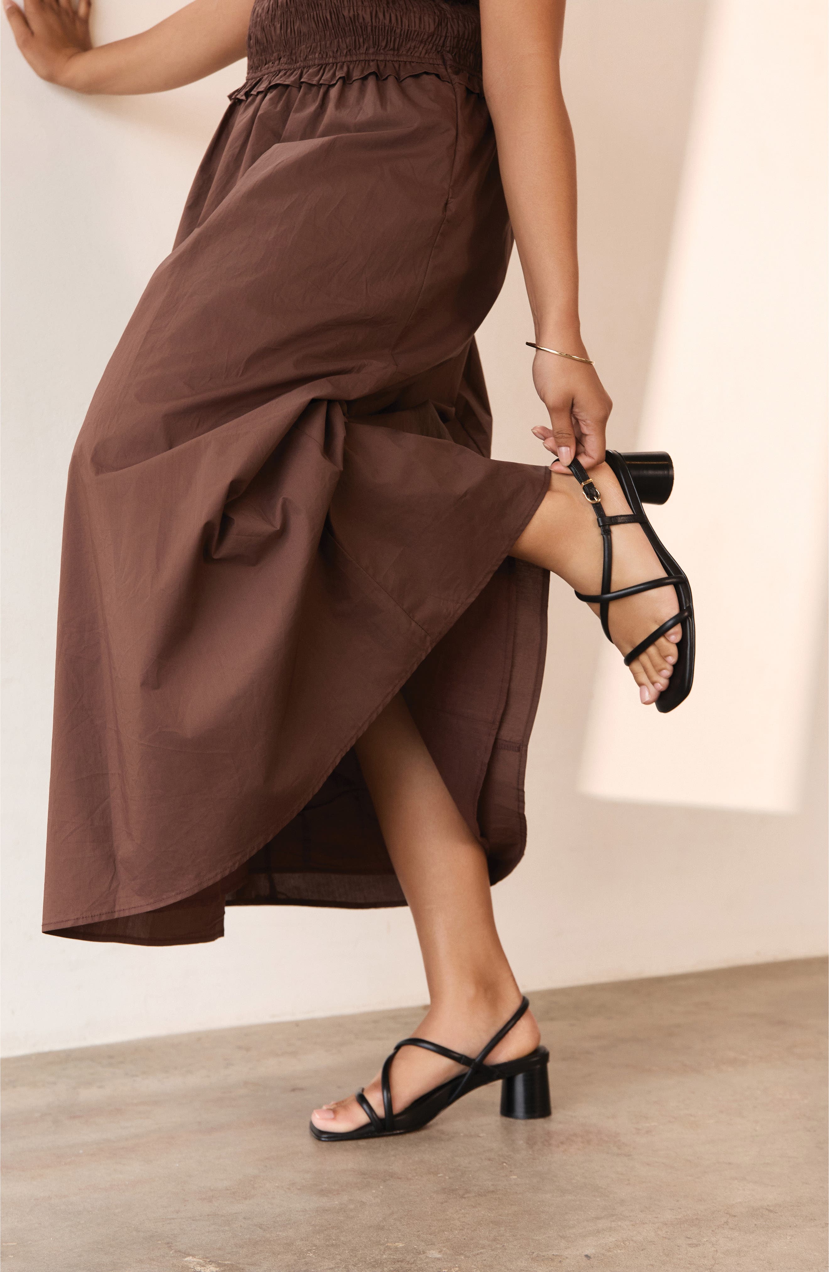 FRANKIE4 Lottie Block Heel Sandal, Alternate, color, Black