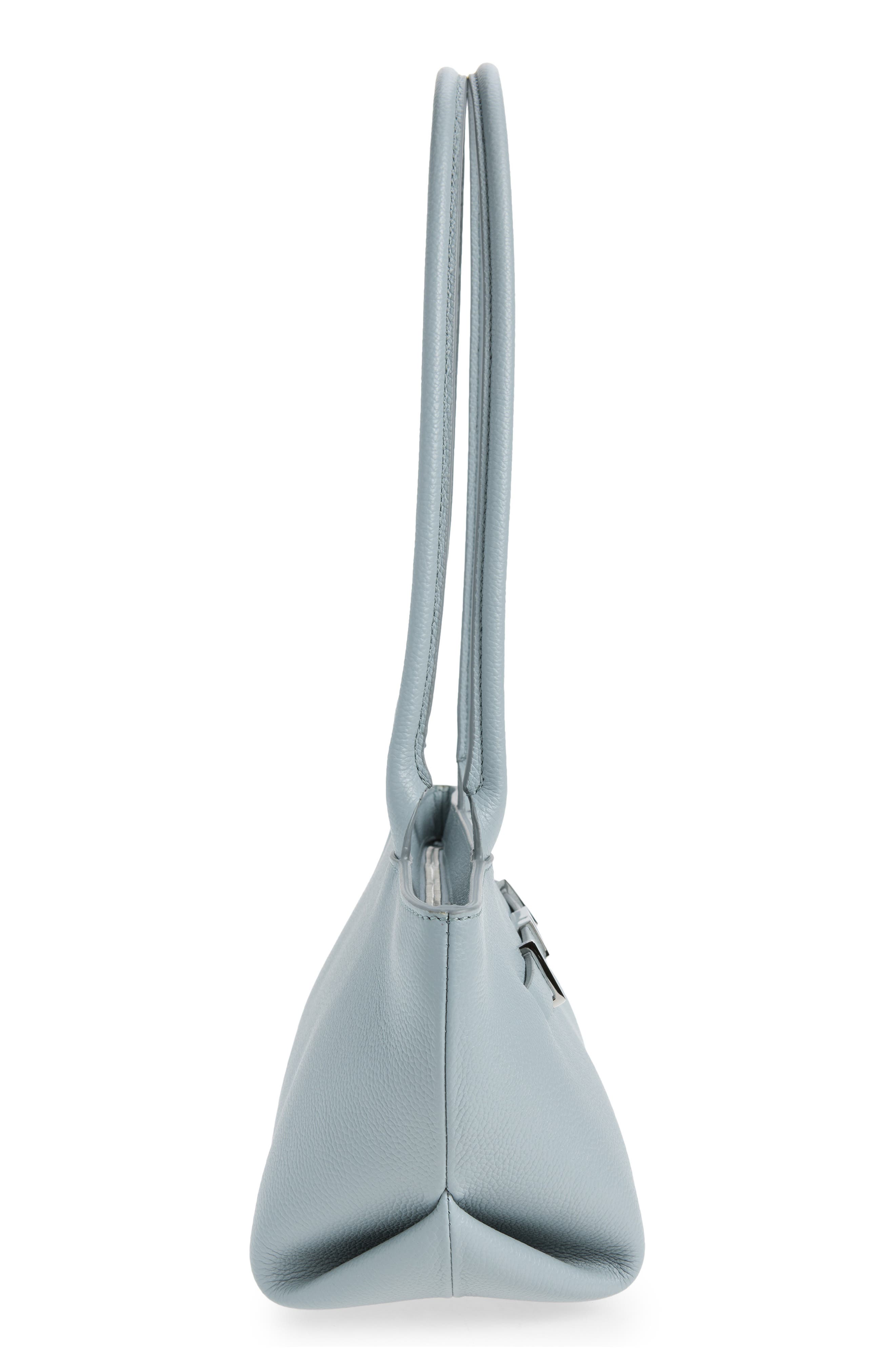 The New York Leather Shoulder Bag, Alternate, color, PACIFIC