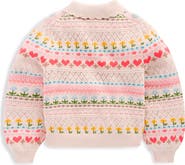 Mini Boden Kids' Collared Fair Isle Cardigan