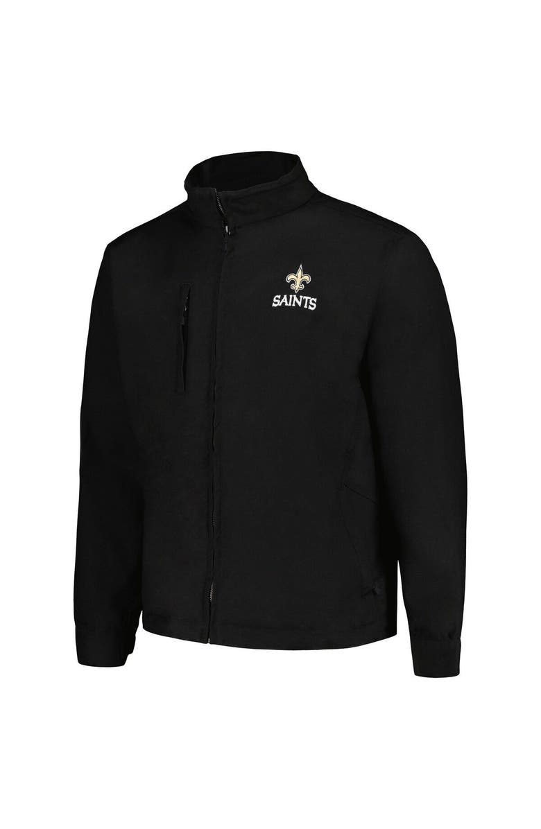 DUNBROOKE Men's Dunbrooke Black New Orleans Saints Journey Workwear Tri-Blend Full-Zip Jacket, Alternate, color, 