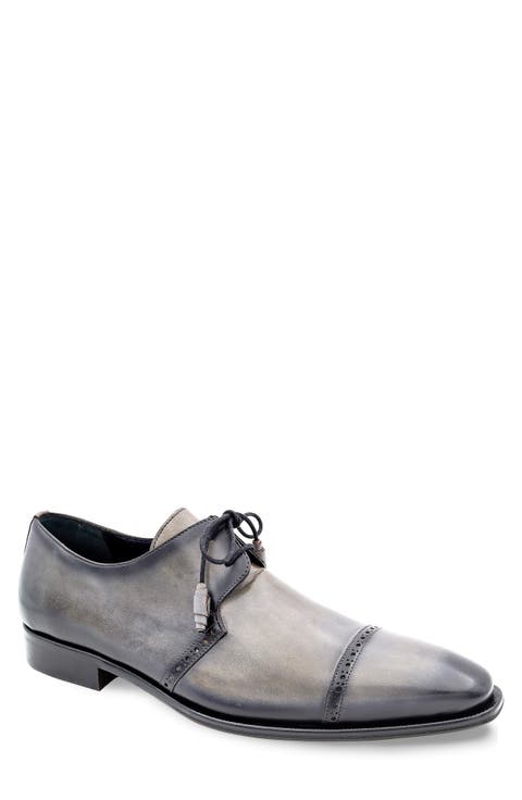 2-Eyelet Cap Toe Leather Derby (Men)