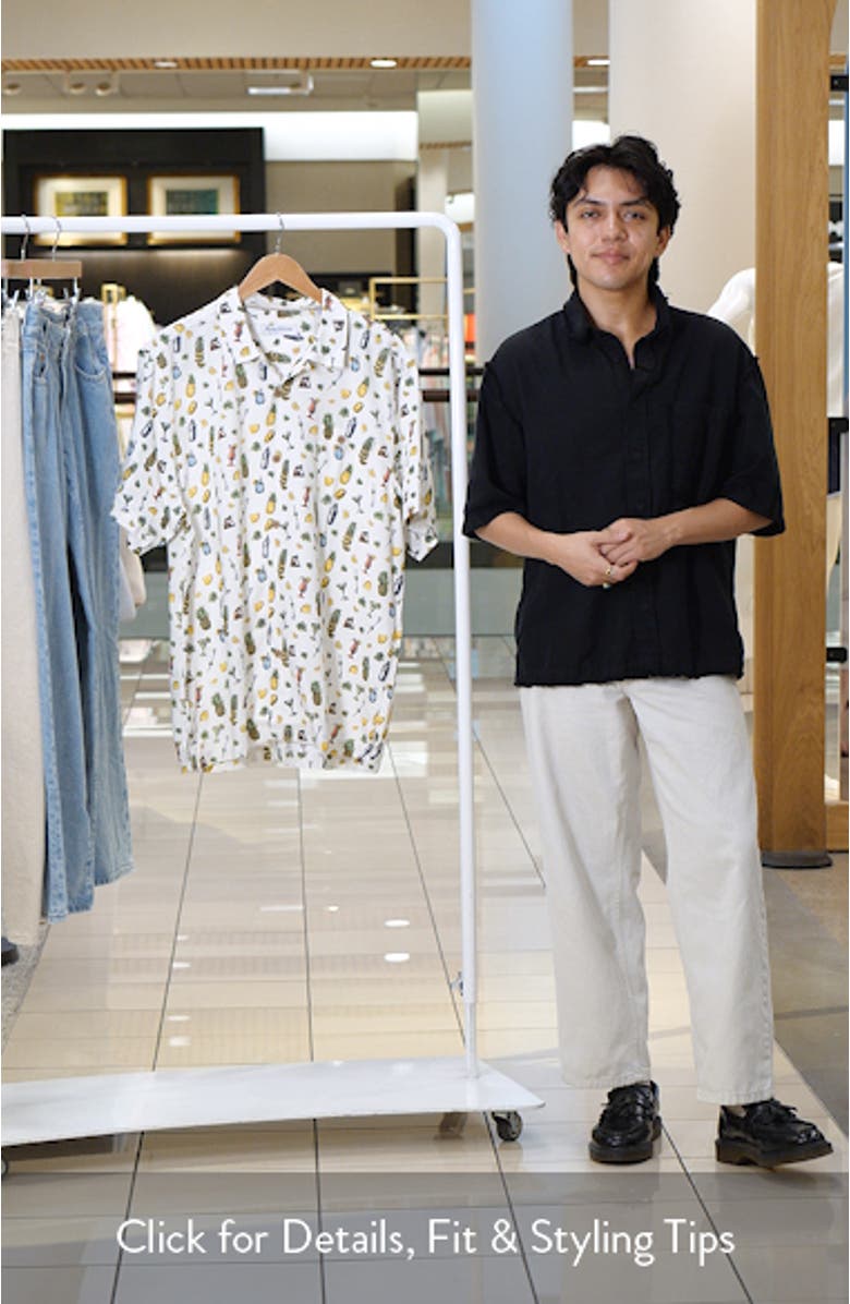Coastal Ease Shake & Sip IslandZone<sup>®</sup> Short Sleeve Button-Up Shirt, sales video thumbnail