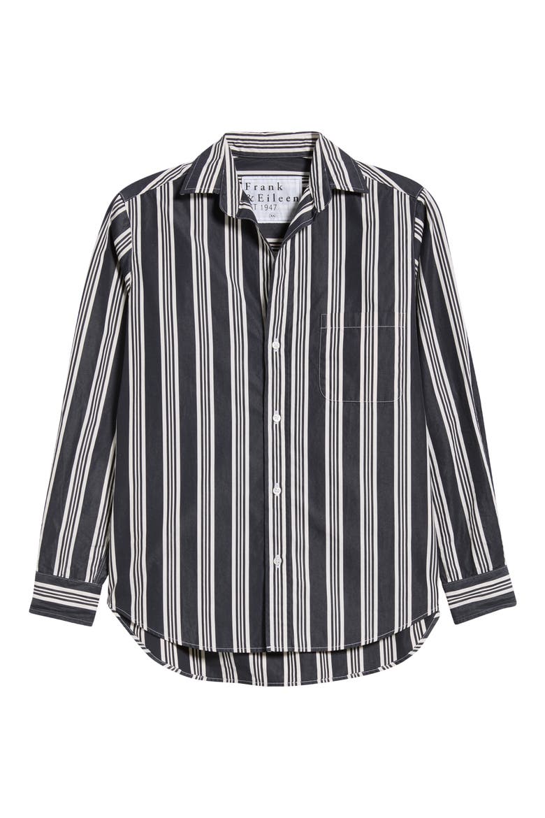 NYC Button-Up Shirt, Main, color, BLACK/ TAN MULTI STRIPE