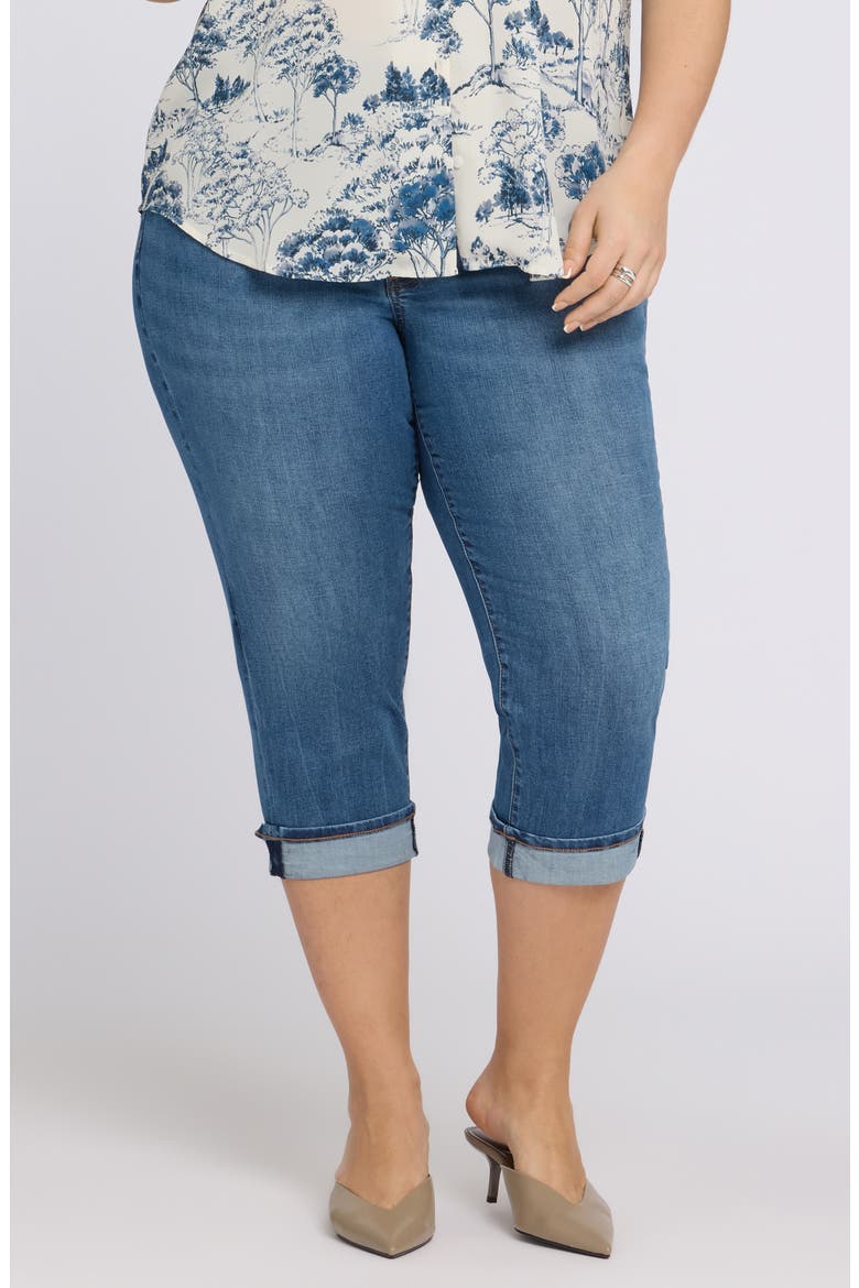 Marilyn Cuffed Capri Jeans, Main, color, WILD RIVER