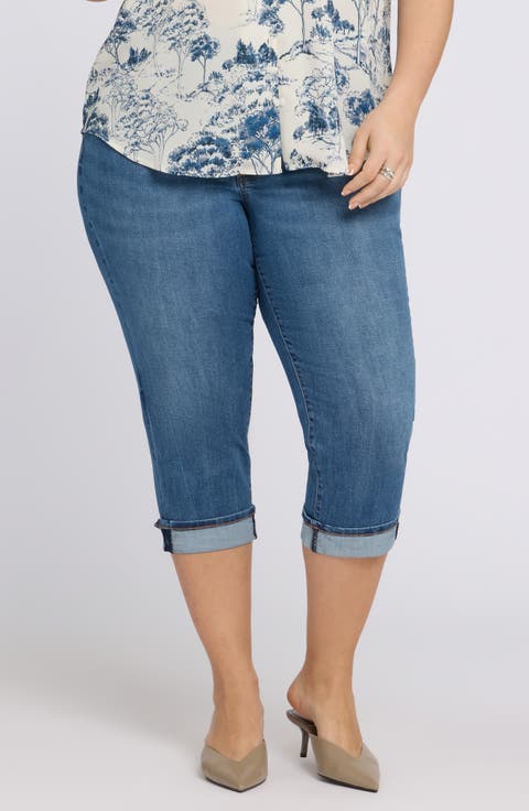 Marilyn Cuffed Capri Jeans (Plus)