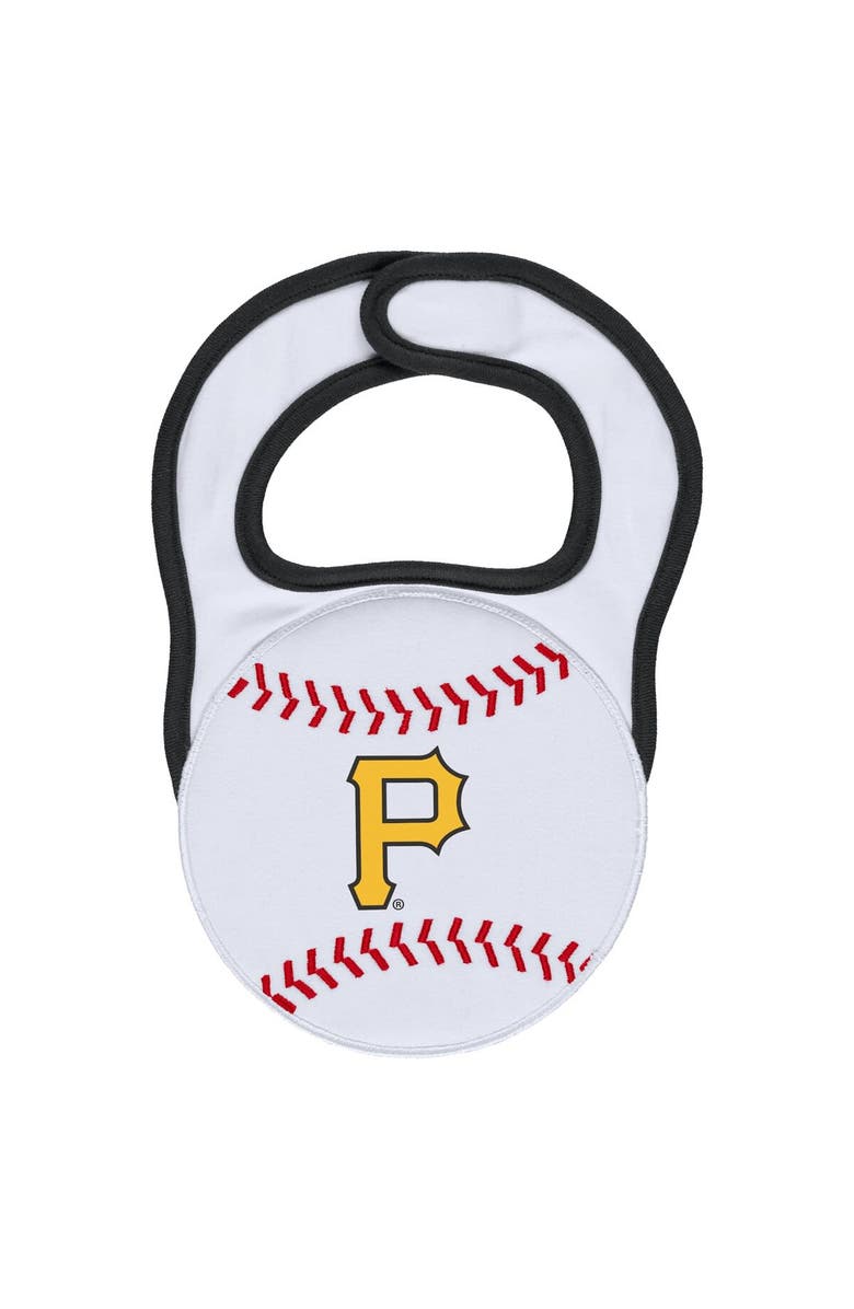 WEAR by Erin Andrews Newborn & Infant WEAR by Erin Andrews White Pittsburgh Pirates Sleep & Play Full-Zip Footed Jumper with Bib, Alternate, color, 