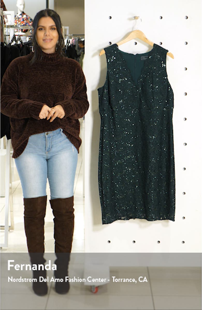 Lace & Sequin Cocktail Dress, sales video thumbnail