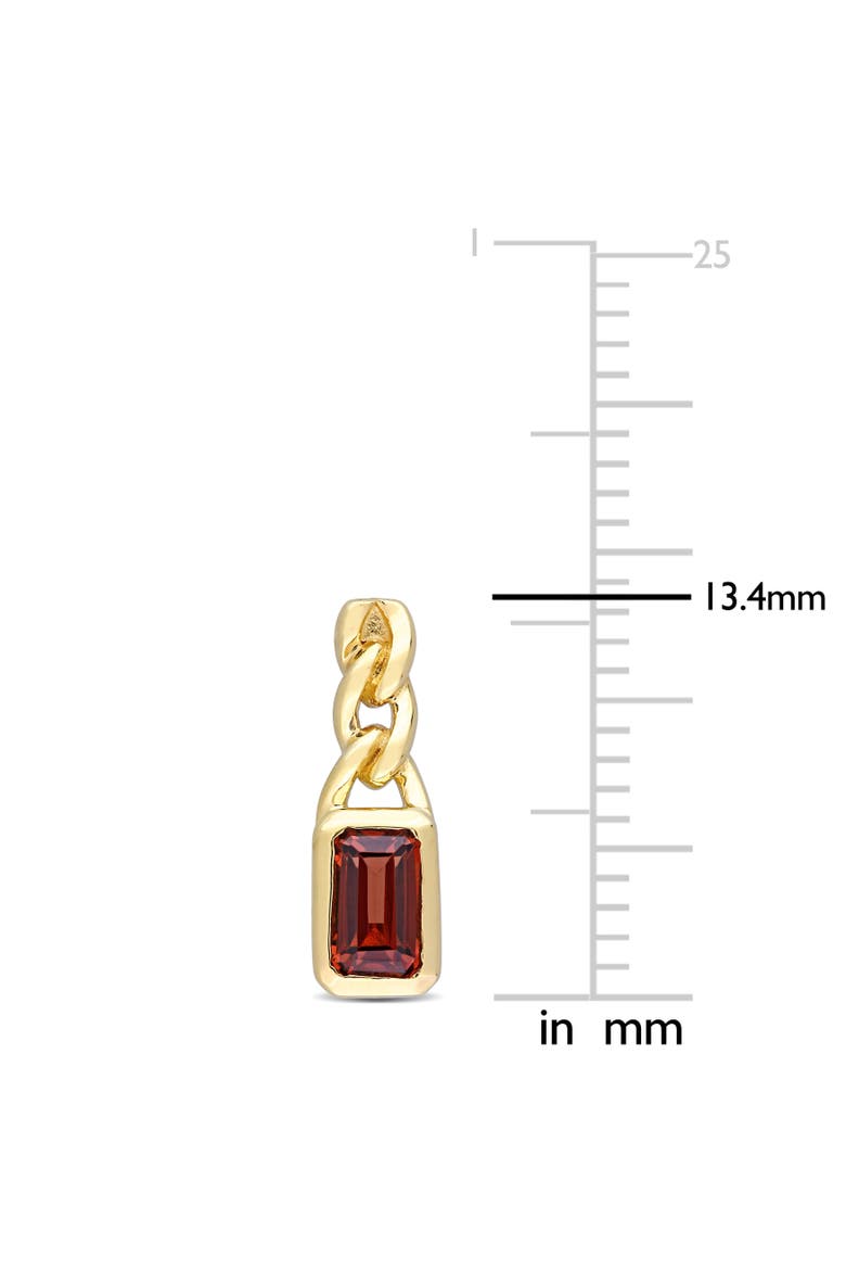 Gemstone Link Drop Earrings 10k, Alternate, color, Garnet/Gold
