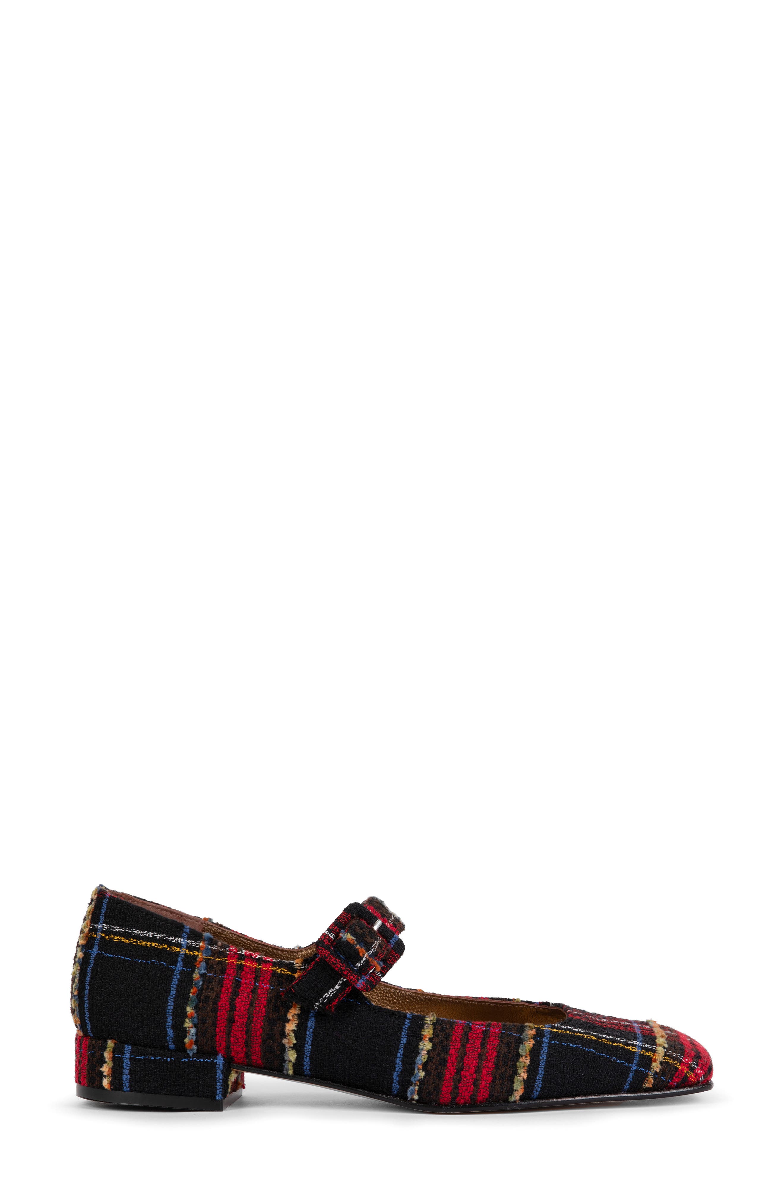 Penelope Chilvers Plaid Mary Jane, Alternate, color, Black/ Red