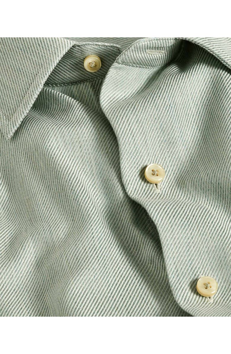 David Donahue Cotton & Cashmere Solid Sport Shirt, Alternate, color, Sage