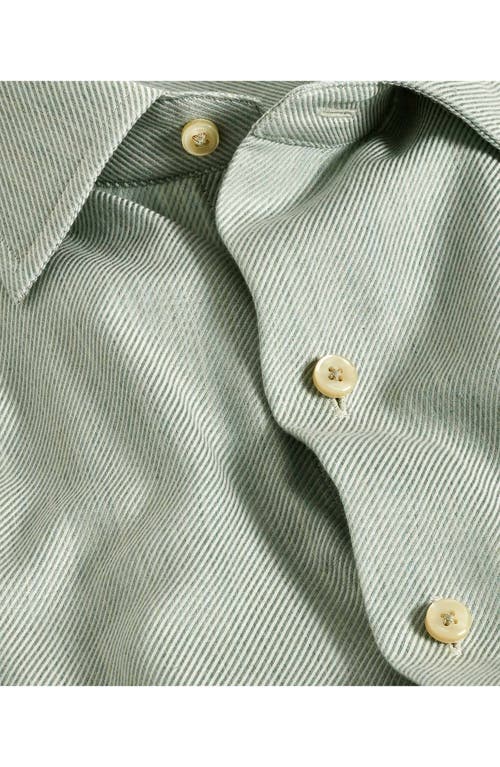 David Donahue Solid Sport Shirt In Gray