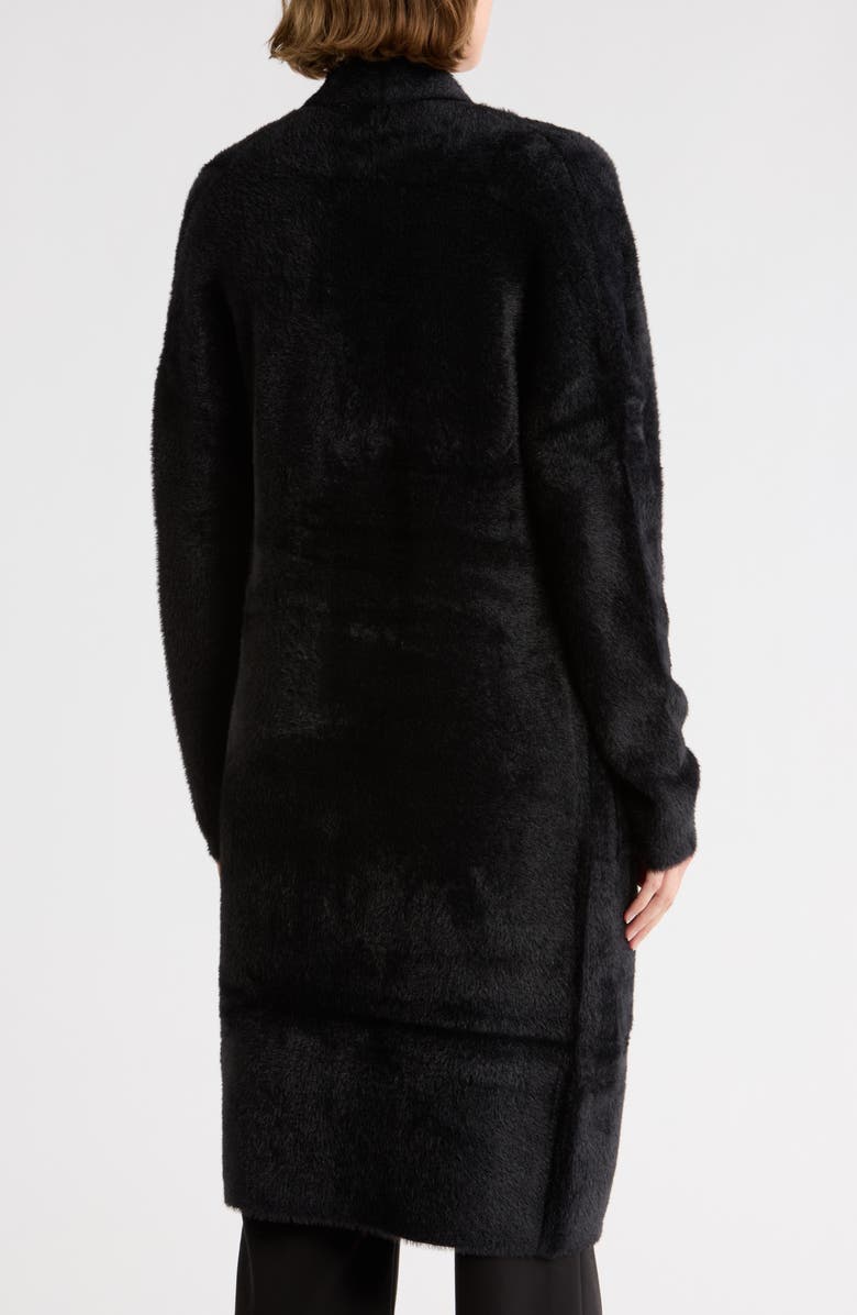 BY DESIGN Mina Open Front Eyelash Cardigan, Alternate, color, Black