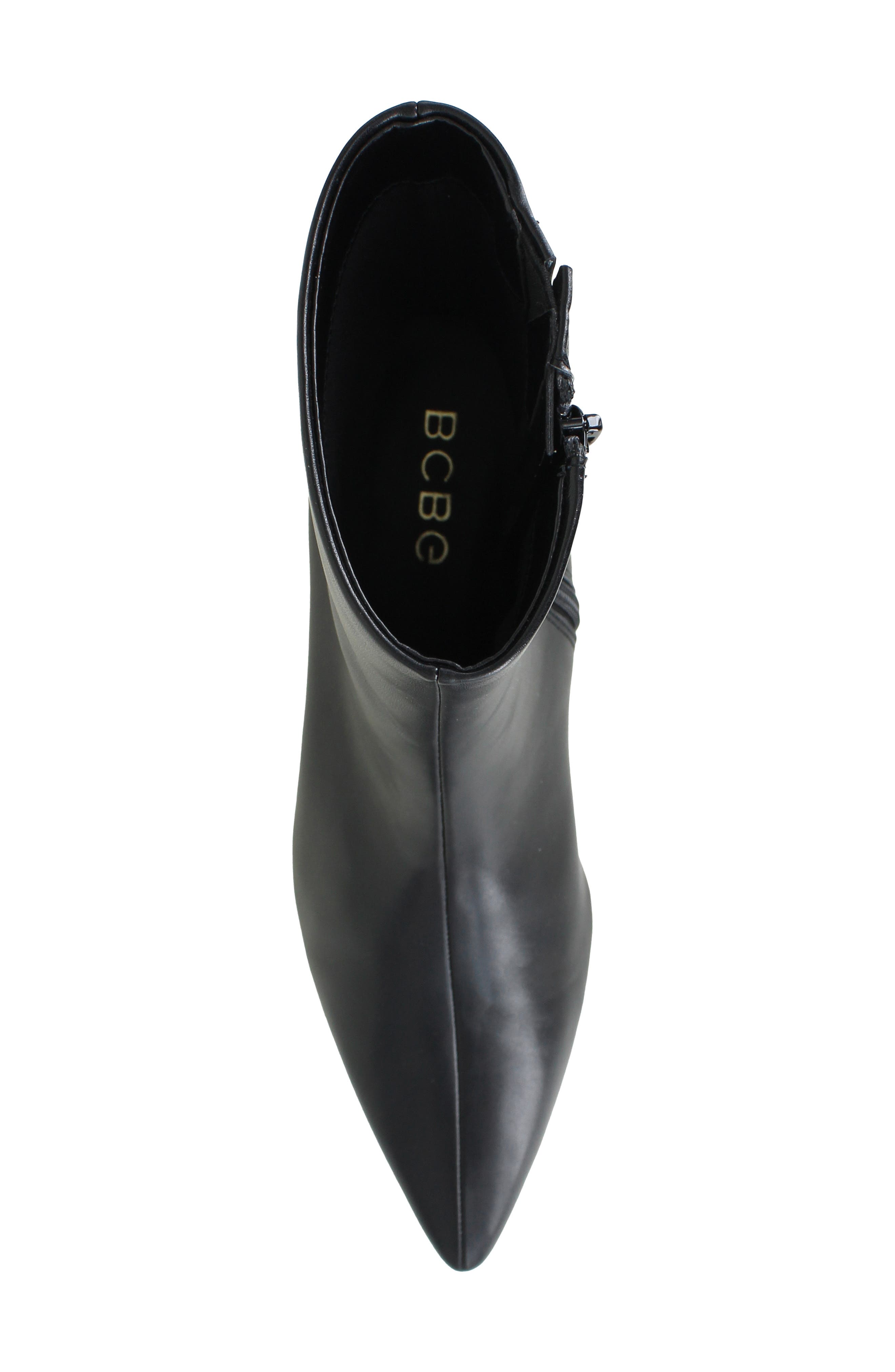 Billy Faux Leather Pointed Toe Bootie, Alternate, color, BLACK