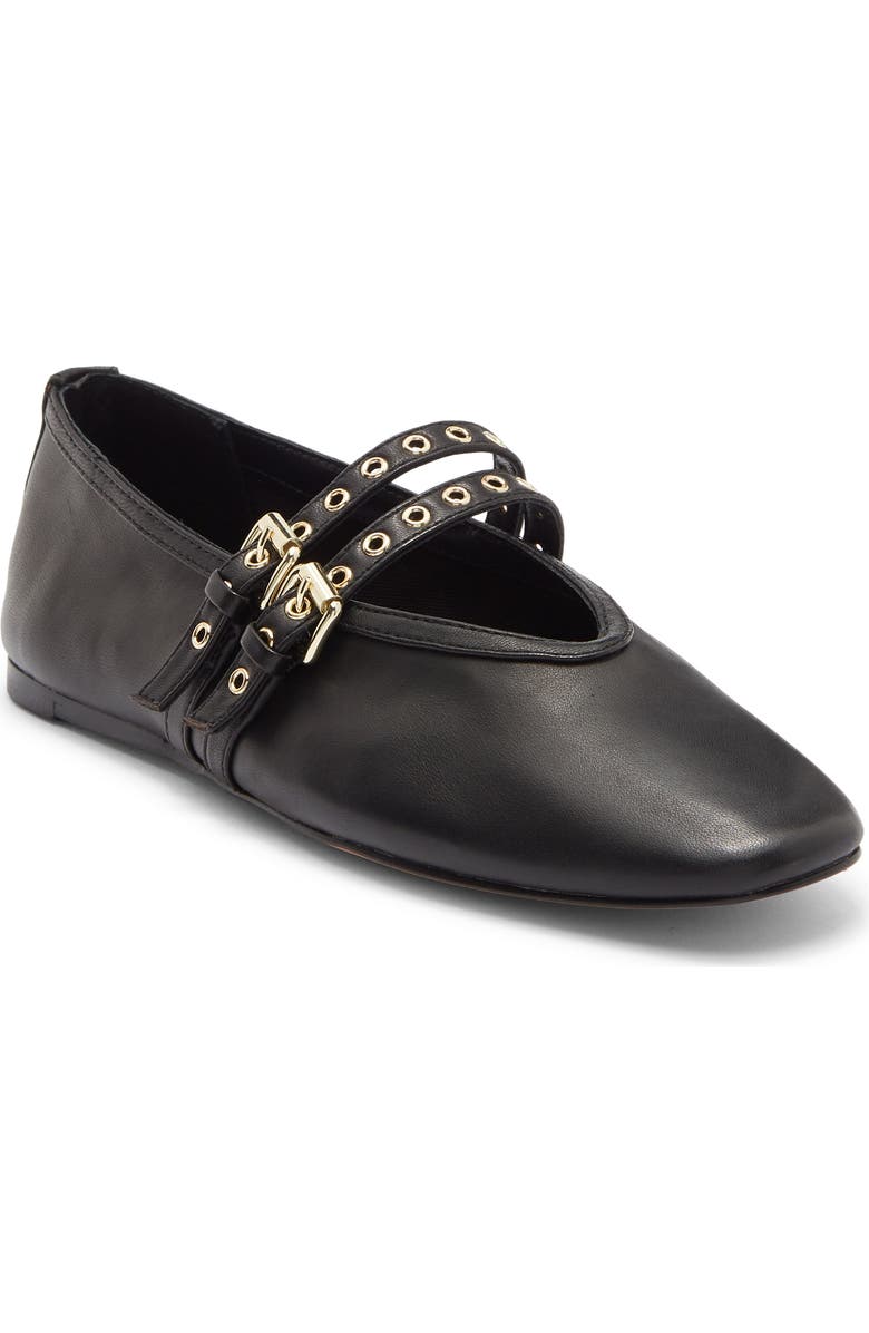 Steve Madden Lydia Flat, Main, color, Black Leather
