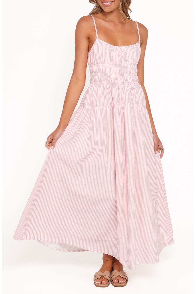 Brittany Stripe Maxi Sundress, Main, color, PINK STRIPE