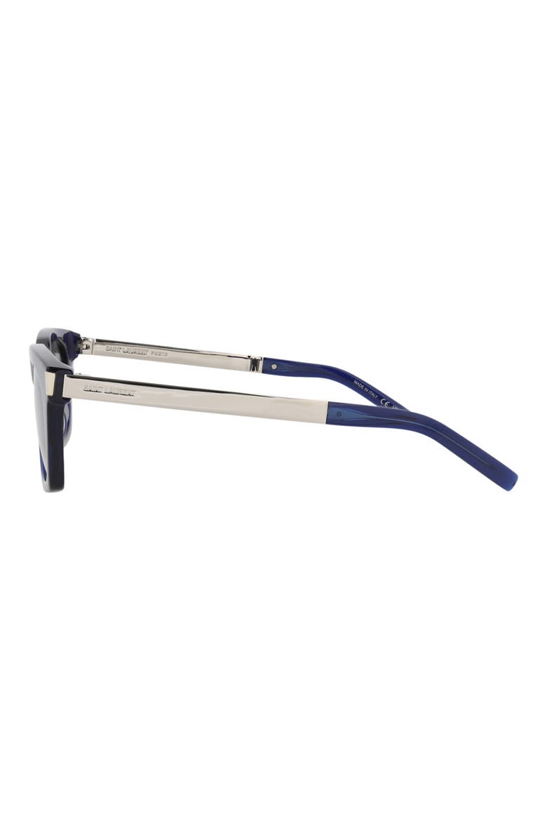 53mm Square Sunglasses, Alternate, color, BLUE SILVER