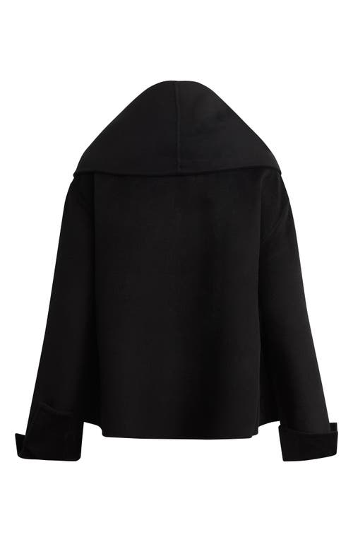 Favorite Daughter The Jamie Wool Blend Scarf Coat In Black