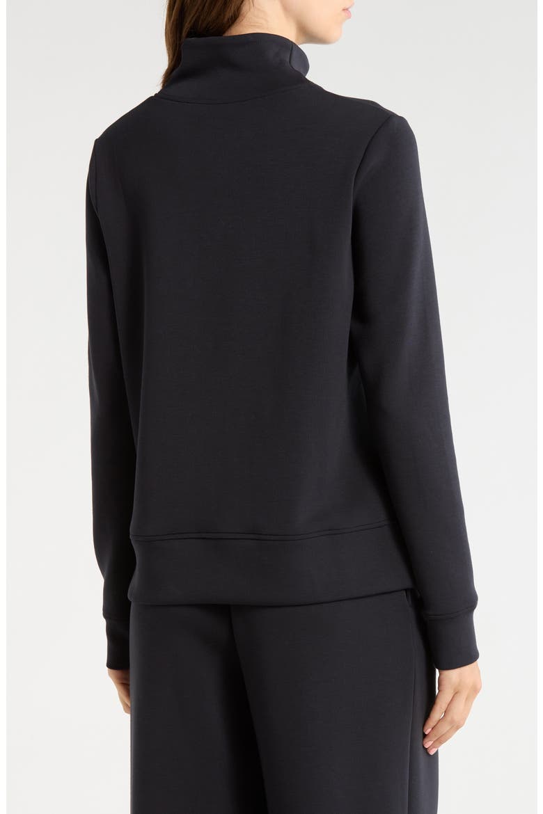 Dreamweave Recycled Polyester Blend Mock Neck Sweatshirt, Alternate, color, BLACK