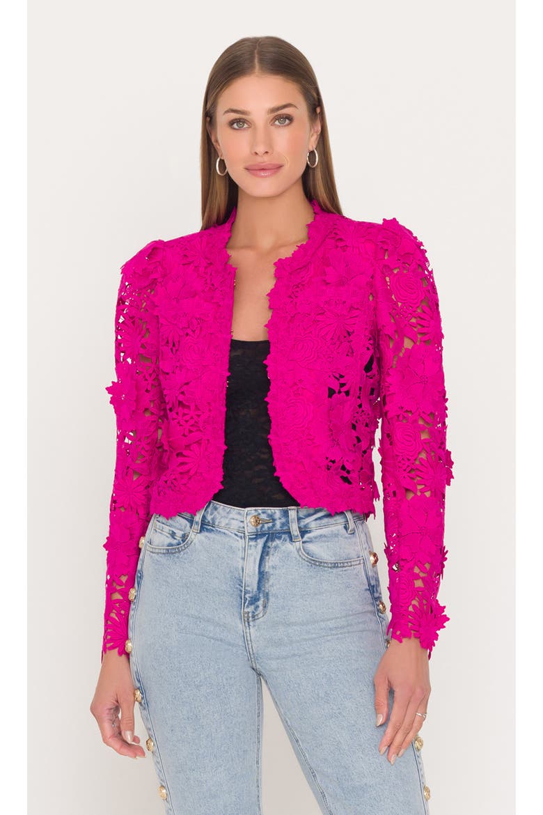 Bondi 3D Lace Jacket, Main, color, Hibiscus